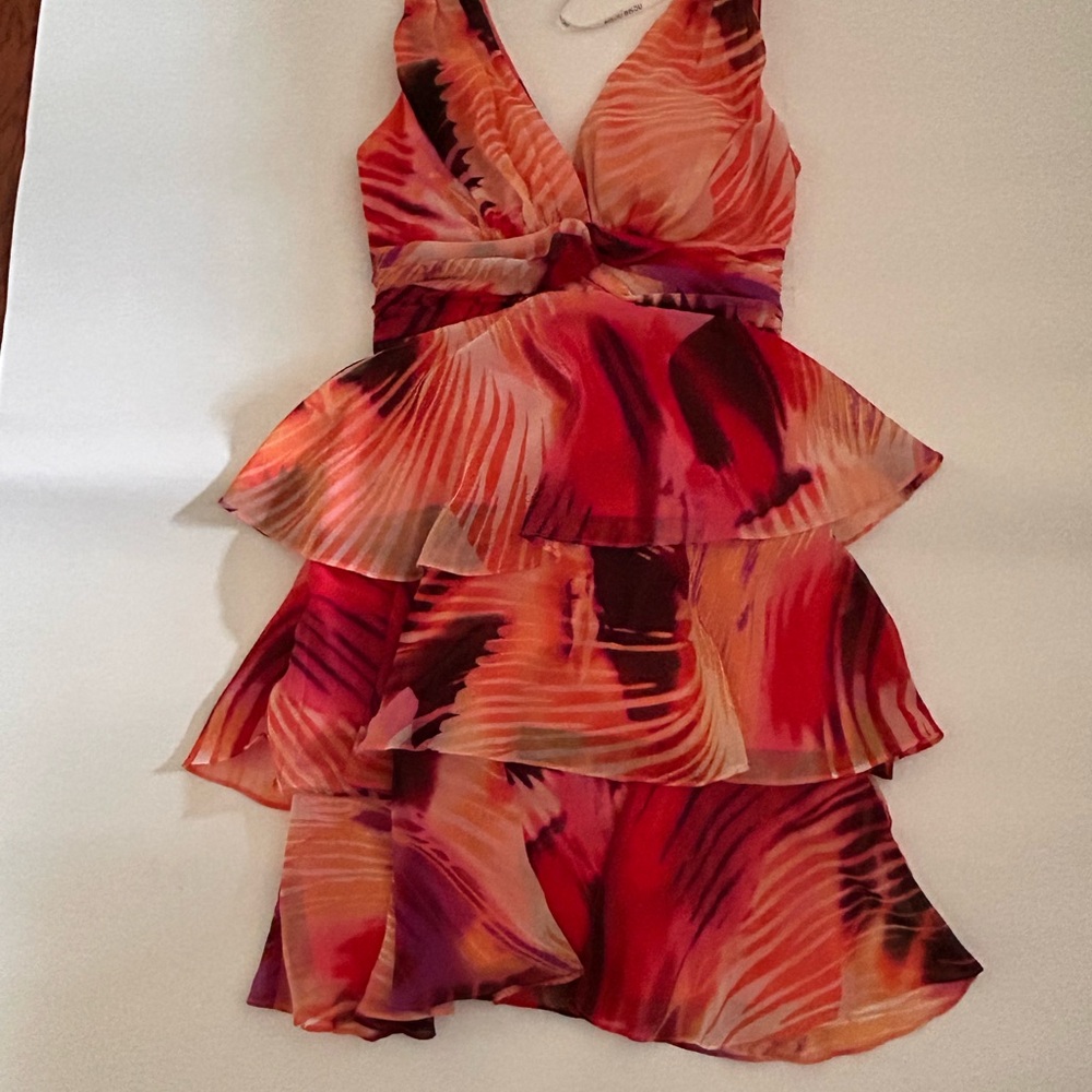 Fun flowery dress.